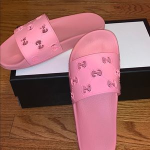 Women's rubber GG slide sandal